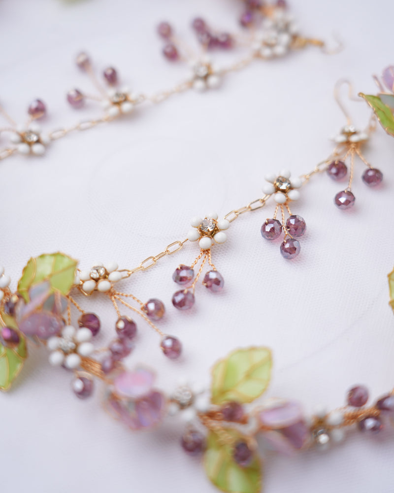 Camellia Earrings with Kaanchain