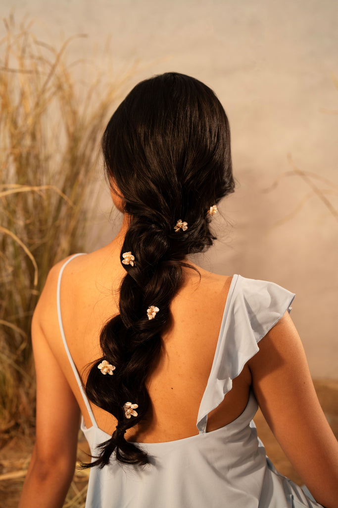 Keshi Floral Hairpins (set of 6}